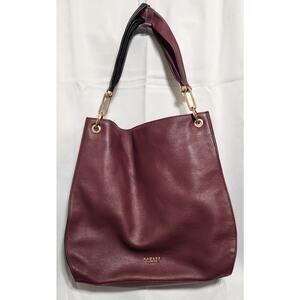 RADLEY LONDON Women Cuba Street Twist Dark Red Open Top Shoulder Bag EUC